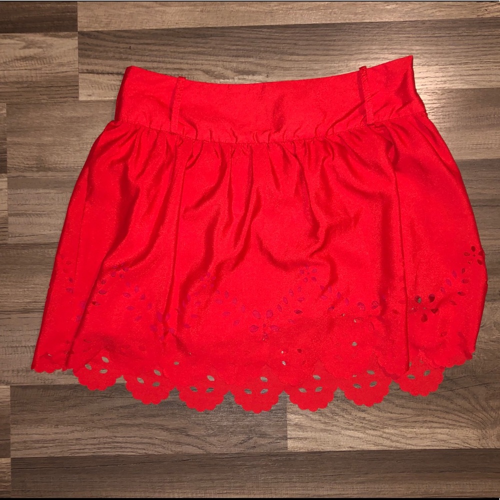 Red skirt